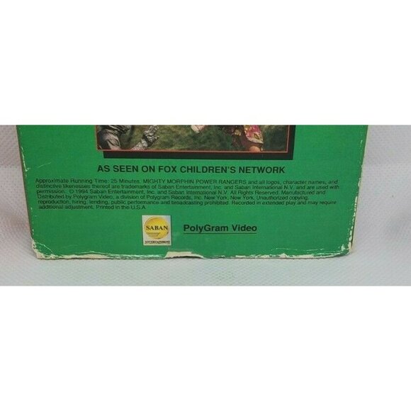 Mighty Morphin Power Rangers Green Ranger Mini Series Part 3 VHS Like New - Picture 6 of 8